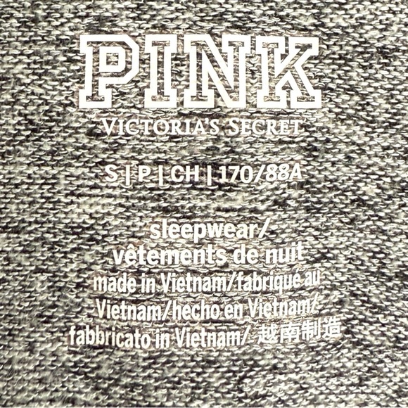 Victoria’s Secret PINK Grey Gray Size S Long Sleeve Top - Picture 3 of 3